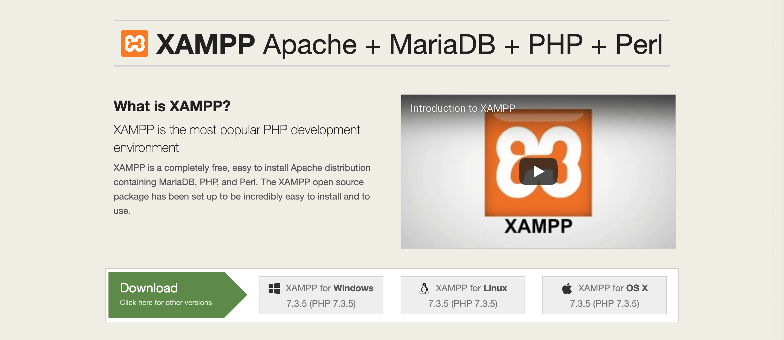 Logiciel serveur Web XAMPP.