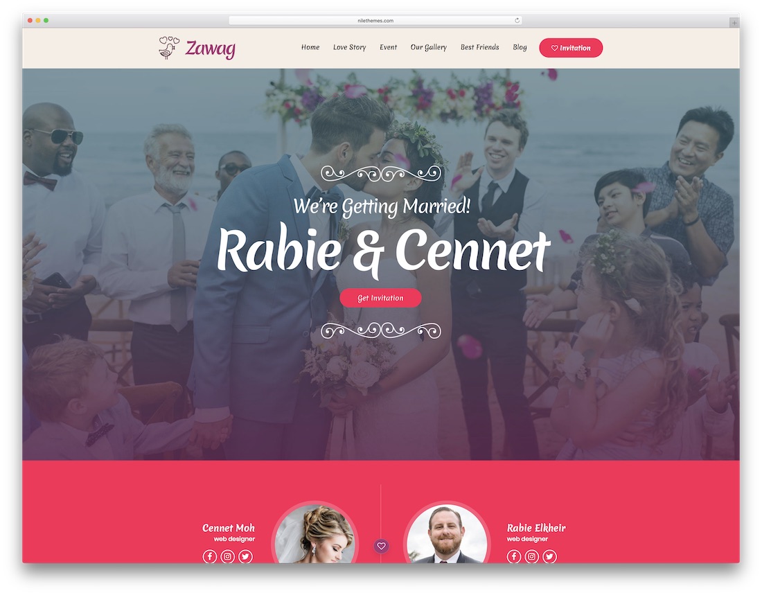 modèle de site de mariage zawag html