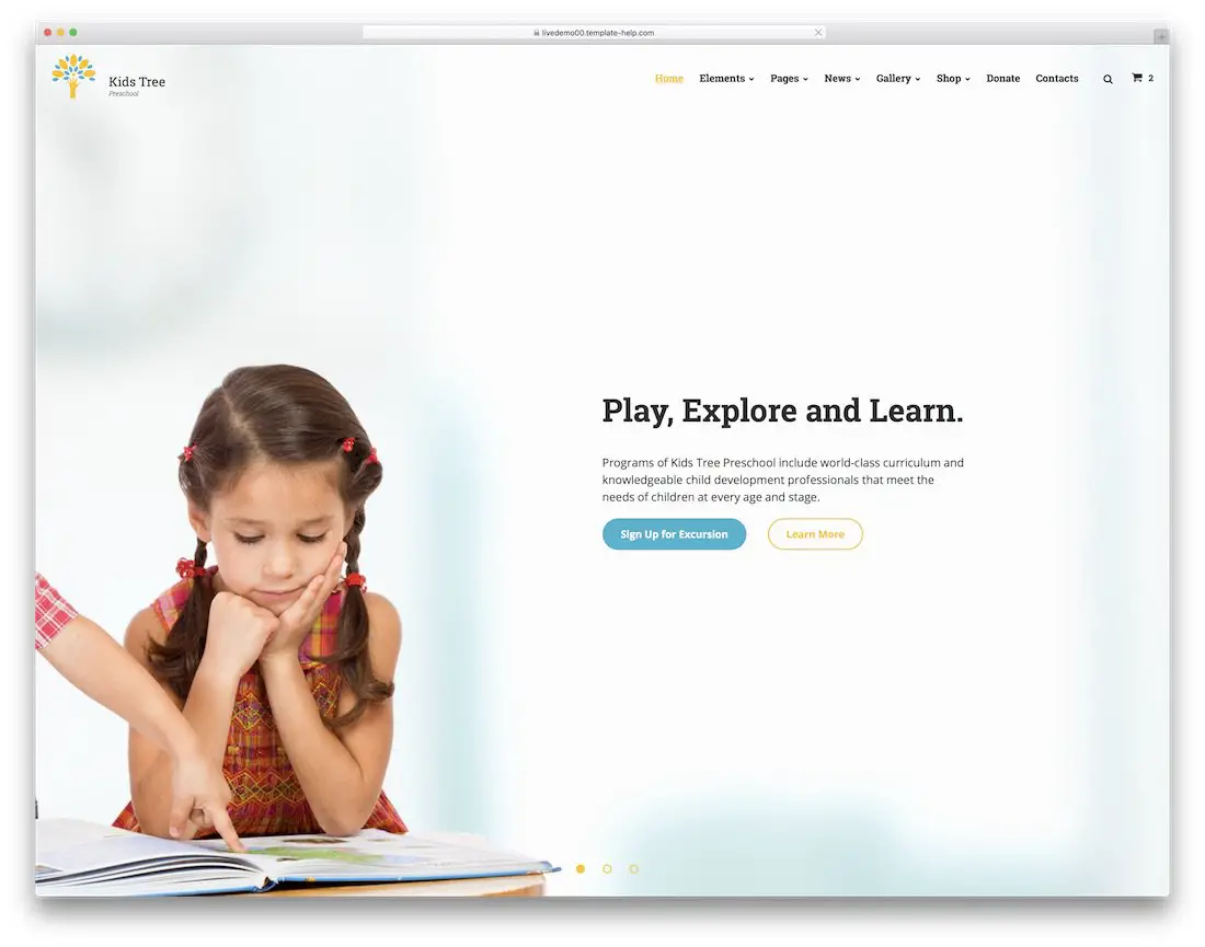 modèle de site Web pour enfants