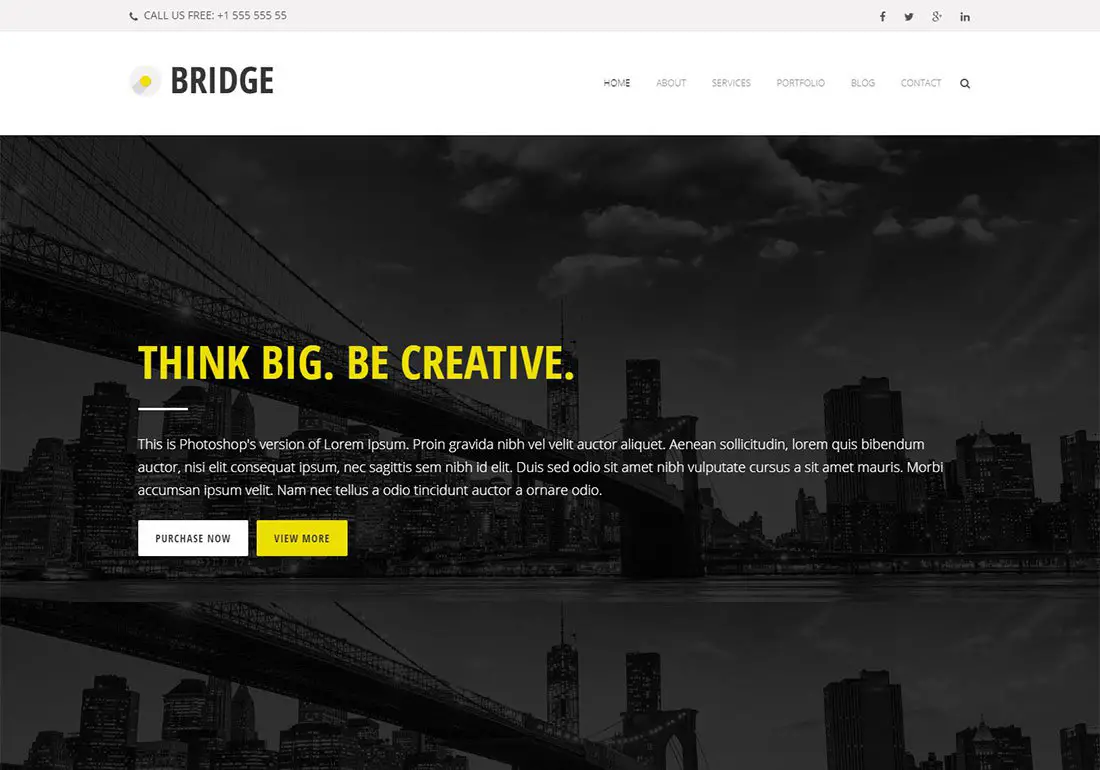 Thème WordPress de l'agence numérique Bridge