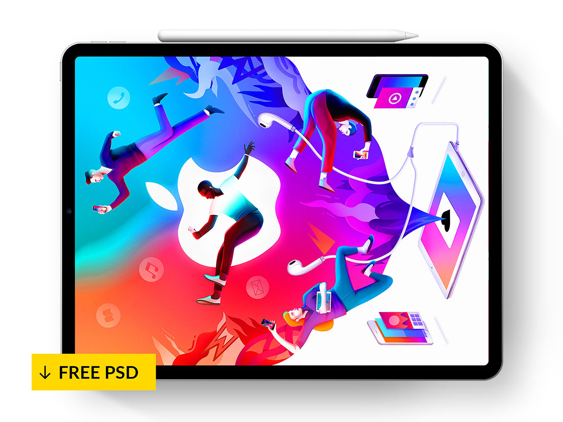 24 meilleurs modèles de maquettes PSD pour iPad gratuites 2019 5