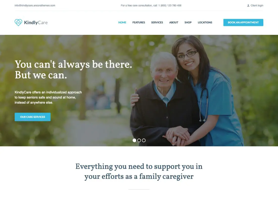 KindlyCare | Thème WordPress pour soins de santé et soins médicaux
