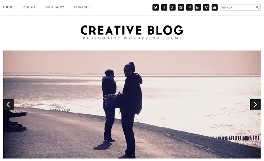 Thème WordPress du blog créatif