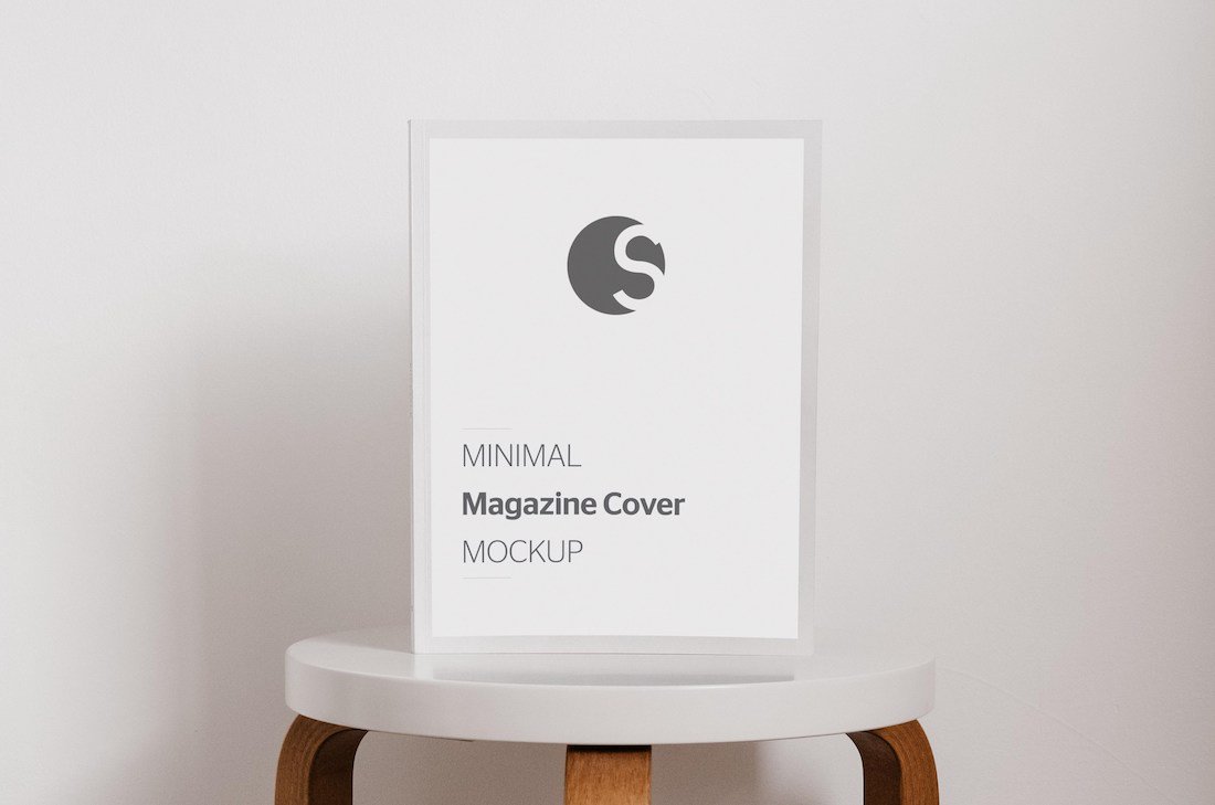 maquette de couverture de magazine minimale