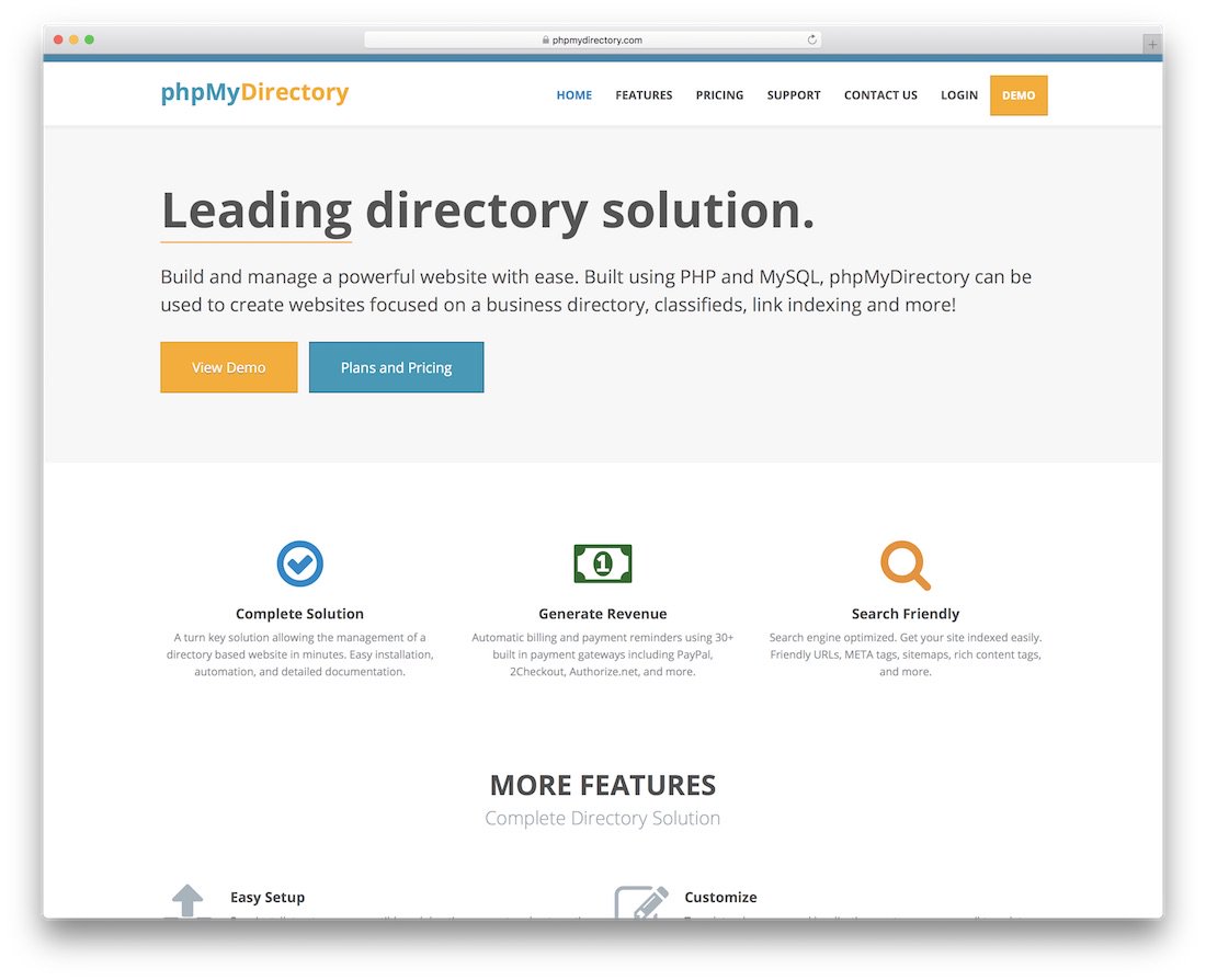 phpmydirectory annuaire constructeur de sites web