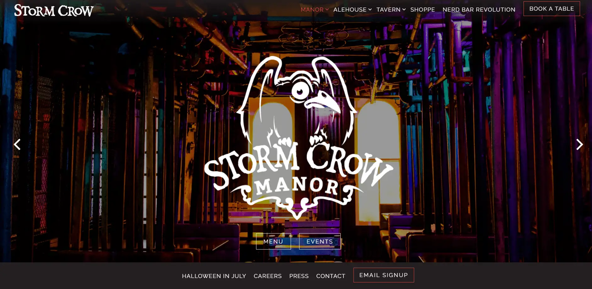 The Stormcrown Manner a besoin d'un site Web pour donner une idée de son décor