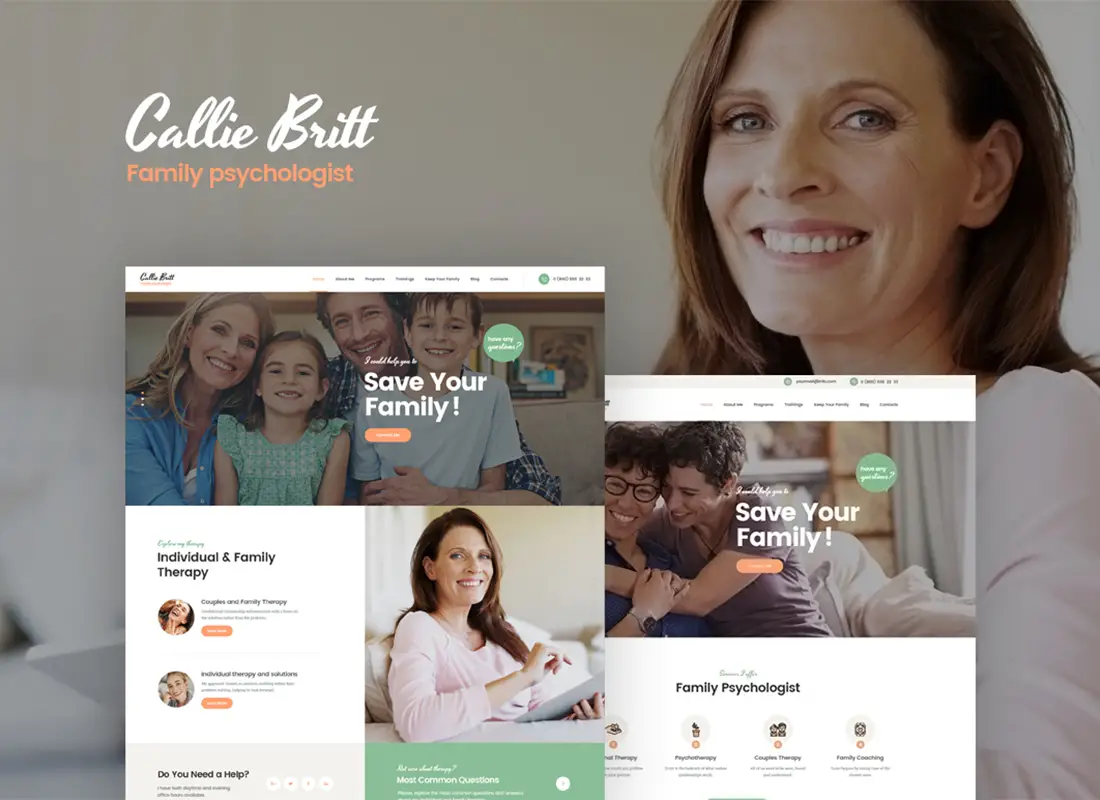 Callie Britt | Thème WordPress pour le counselling familial