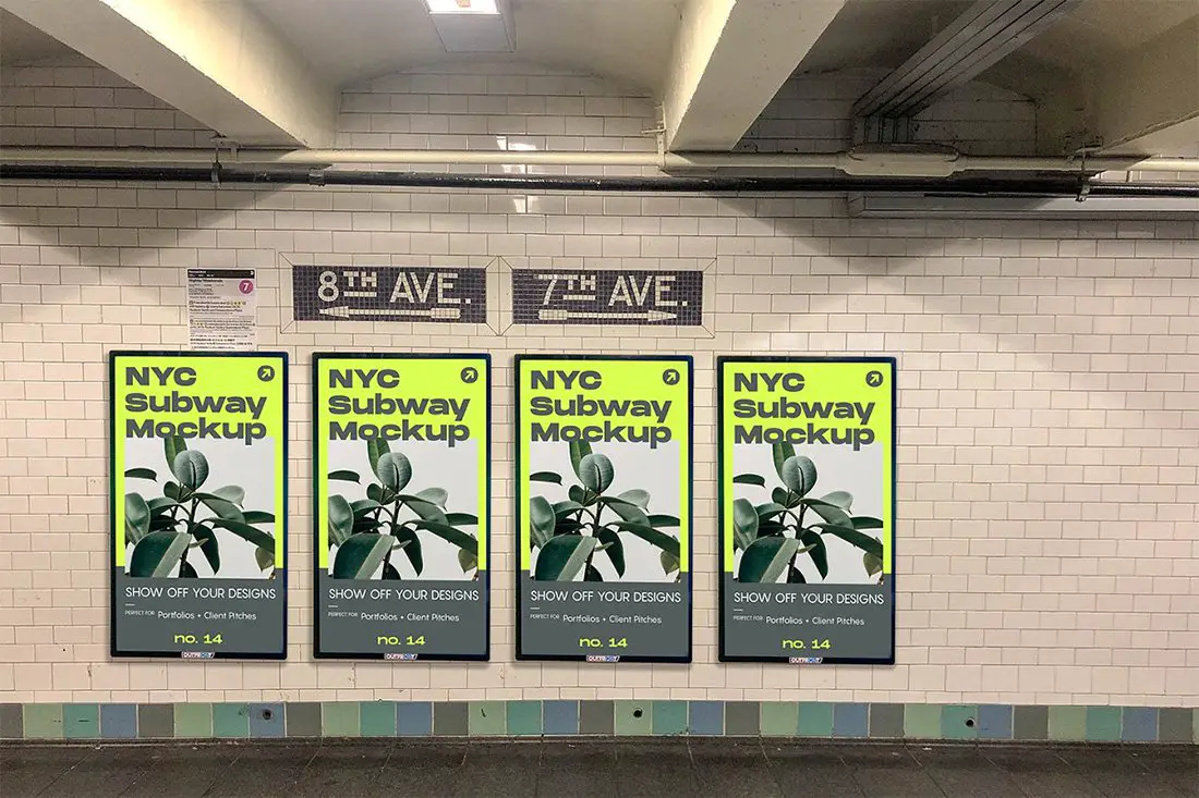 17 maquettes gratuites de publicité dans le métro pour une publicité extérieure efficace 2019 6