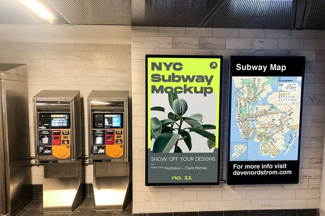 17 maquettes gratuites de publicité dans le métro pour une publicité extérieure efficace 2019 2