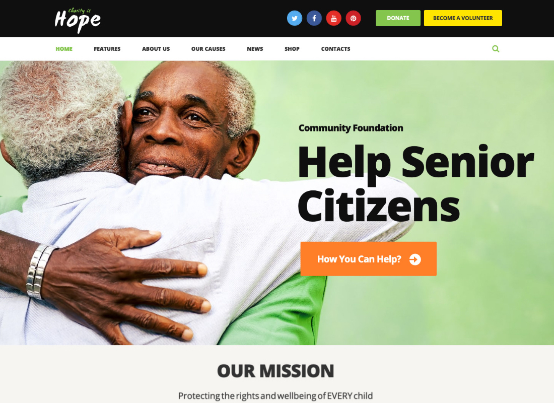 L'espoir | Thème WordPress + RTL à but non lucratif, de charité et de dons