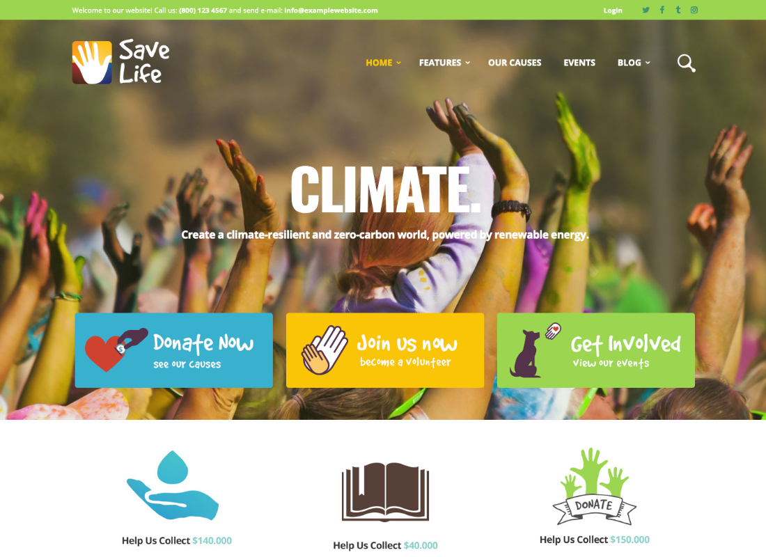 Sauver la vie | Thème WordPress pour les organismes de bienfaisance et à but non lucratif