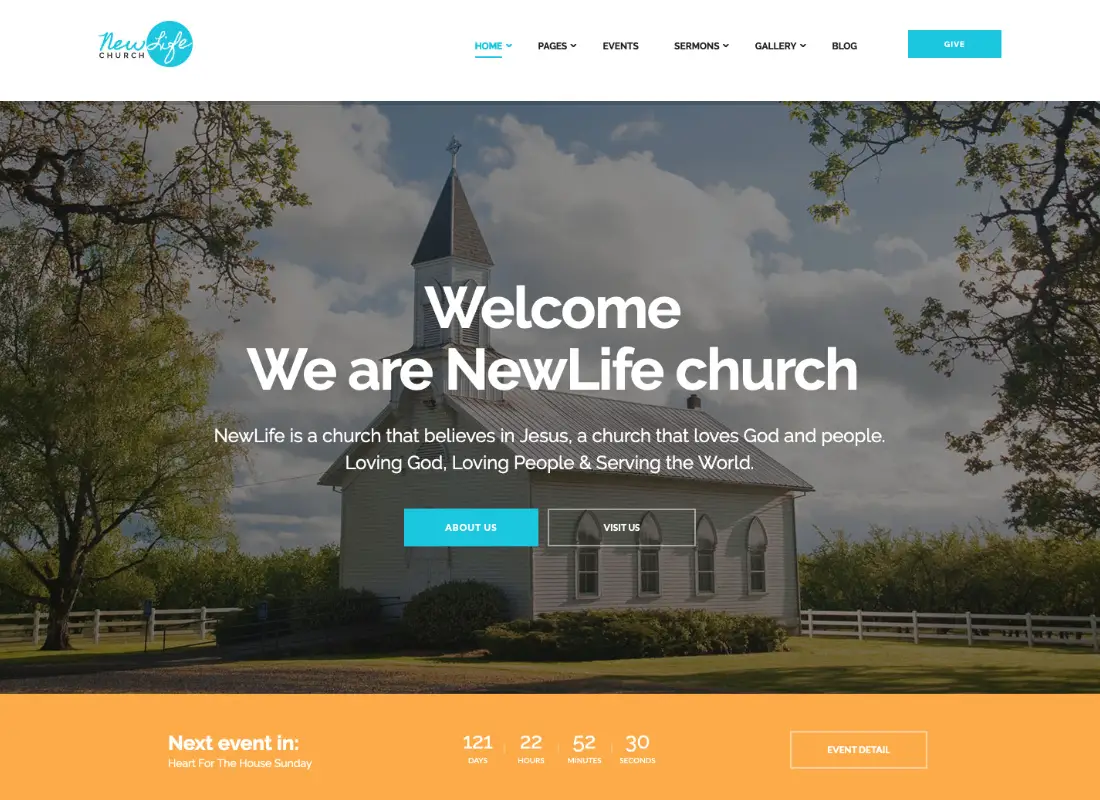 Nouvelle vie | Thème WordPress pour église et religion