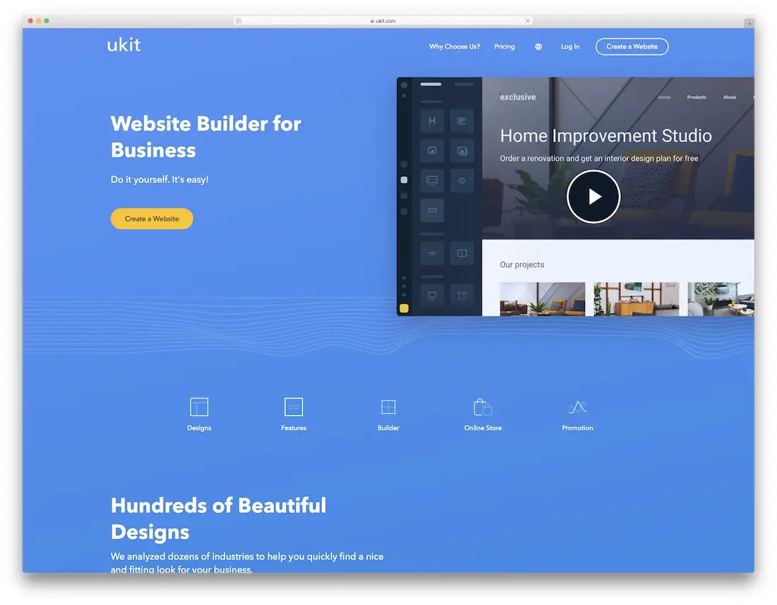 Ukit meilleur logiciel de constructeur de site Web