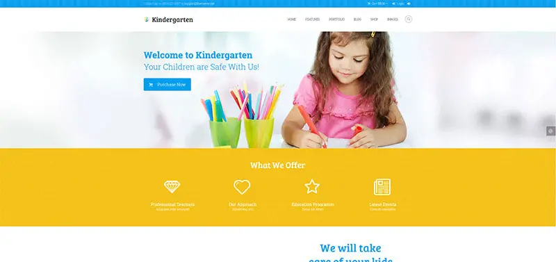 Jardin d'enfants | Thème WordPress pour enfants