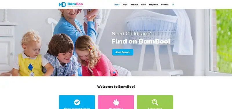 BamBoo - Réseau de babysitters en ligne Thème WP
