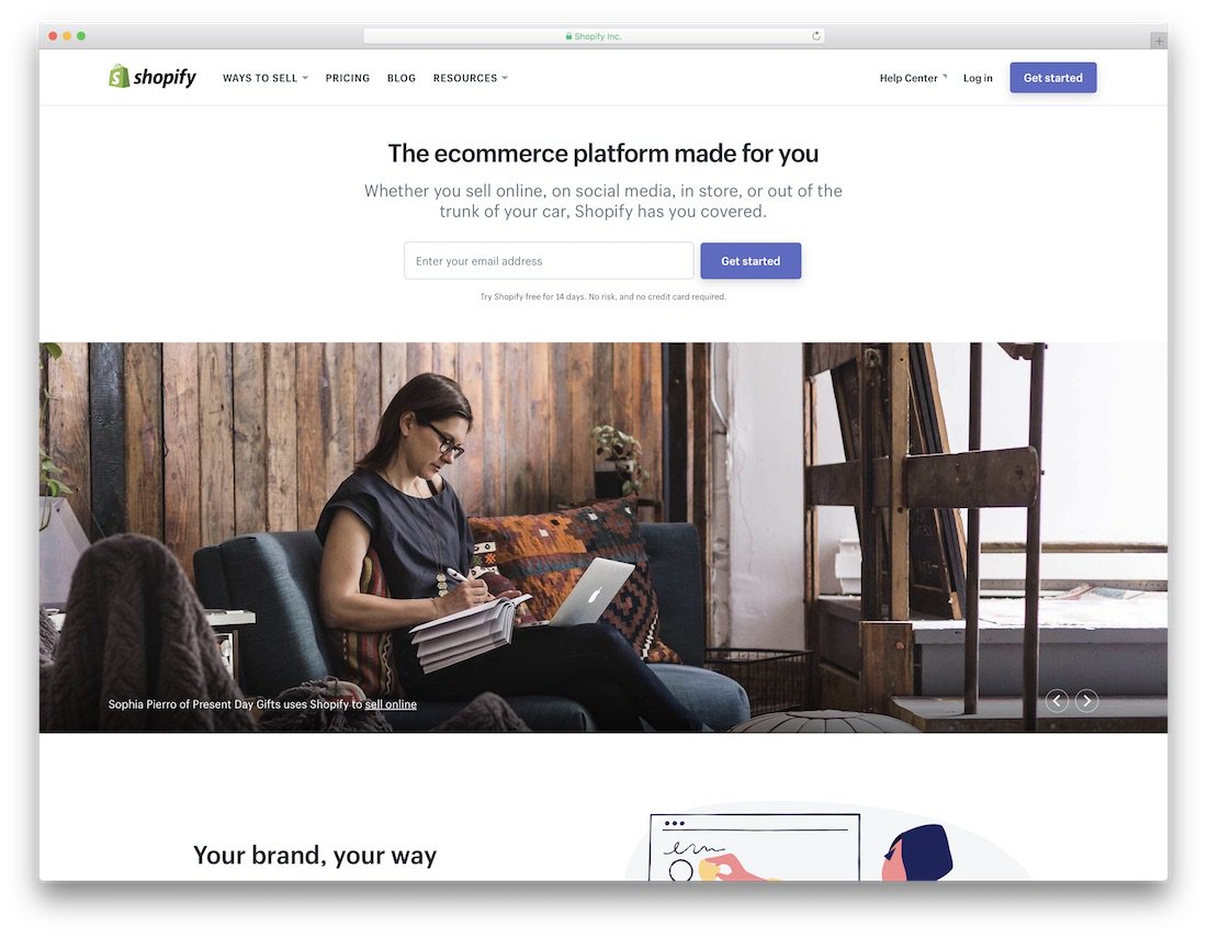 shopify plus facile constructeur de site web