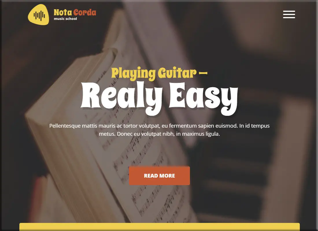 NotaCorda | École de musique et Académie de musique pour enfants, thème WordPress