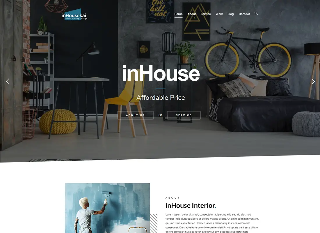 Inhousekai | Thème WordPress pour intérieur de design moderne