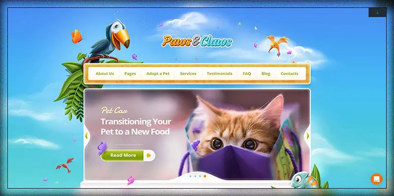 Paws & Claws - Thème WordPress pour animaux de compagnie
