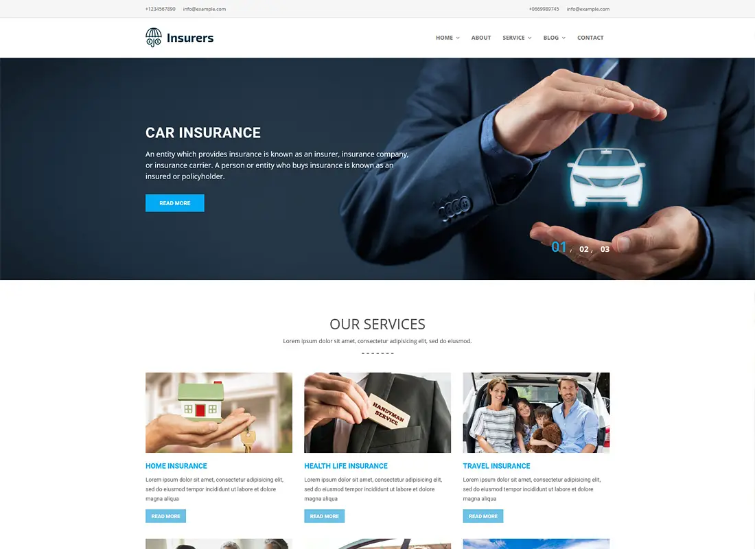 Assureurs | Thème WordPress pour agence d'assurance
