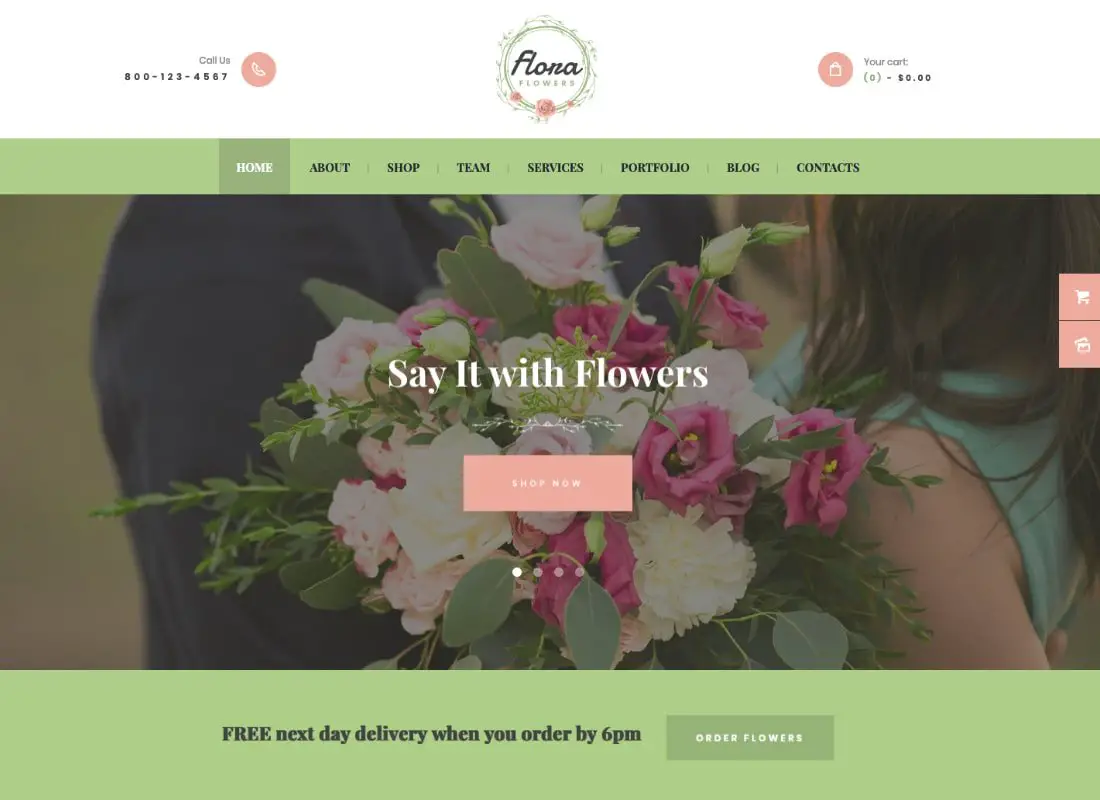 Flora Flowers | Flowers Boutique and Florist WordPress Theme