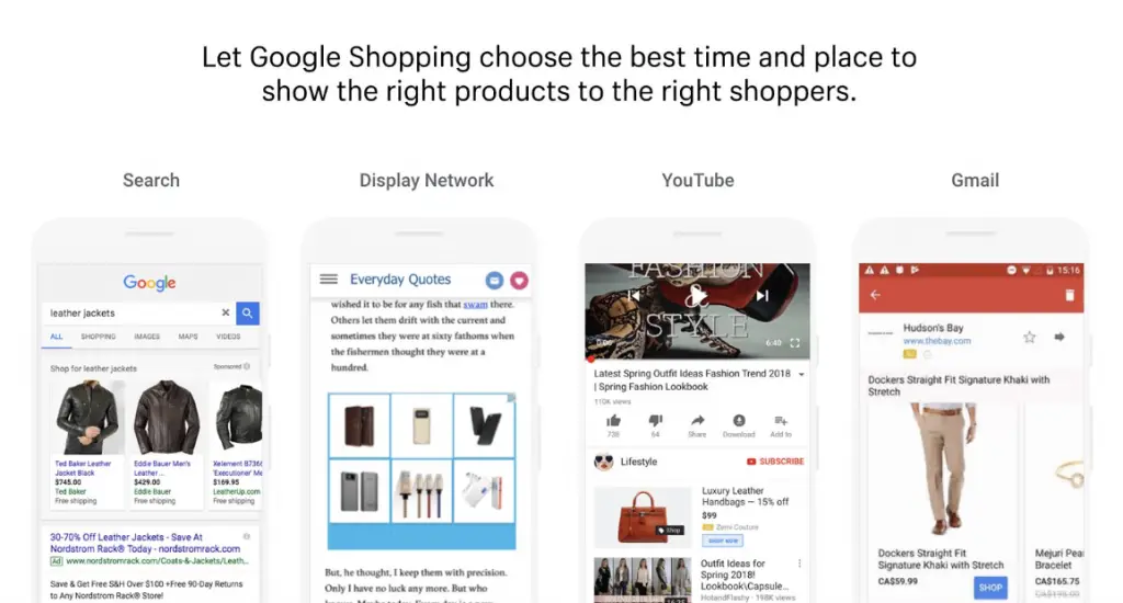 Meilleur gratuit Shopify Apps "width =" 640 "height =" 344 "srcset =" http://webypress.fr/wp-content/uploads/2019/11/1573295812_825_30-meilleures-applications-Shopify-gratuites-pour-votre-tout-nouveau-magasin.png 1024w, https: / /cdn.learnwoo.com/wp-content/uploads/2019/11/Google-Shopping-300x161.png 300w, https://cdn.learnwoo.com/wp-content/uploads/2019/11/Google-Shopping- 768x413.png 768w, https://cdn.learnwoo.com/wp-content/uploads/2019/11/Google-Shopping-696x374.png 696w, https://cdn.learnwoo.com/wp-content/uploads/ 2019/11 / Google-Shopping-1068x574.png 1068w, https://cdn.learnwoo.com/wp-content/uploads/2019/11/Google-Shopping-782x420.png 782w, https: //cdn.learnwoo. com / wp-content / uploads / 2019/11 / Google-Shopping.png 1156w "tailles =" (largeur maximale: 640 pixels) 100vw, 640 pixels