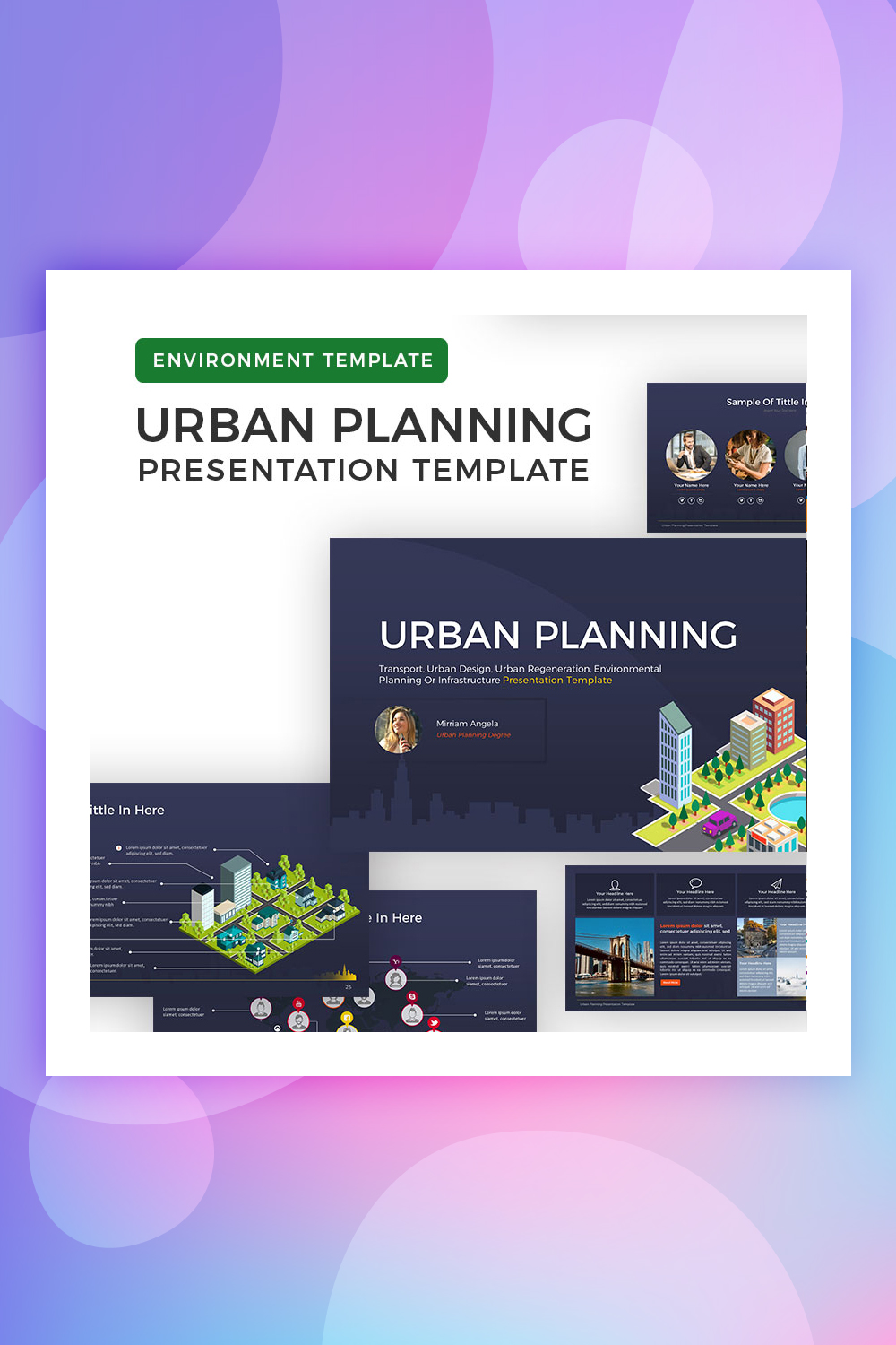 Modèle de présentation principal de la planification urbaine