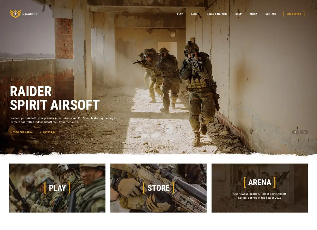 Esprit Raider | Airsoft Club & Paintball Theme WordPress