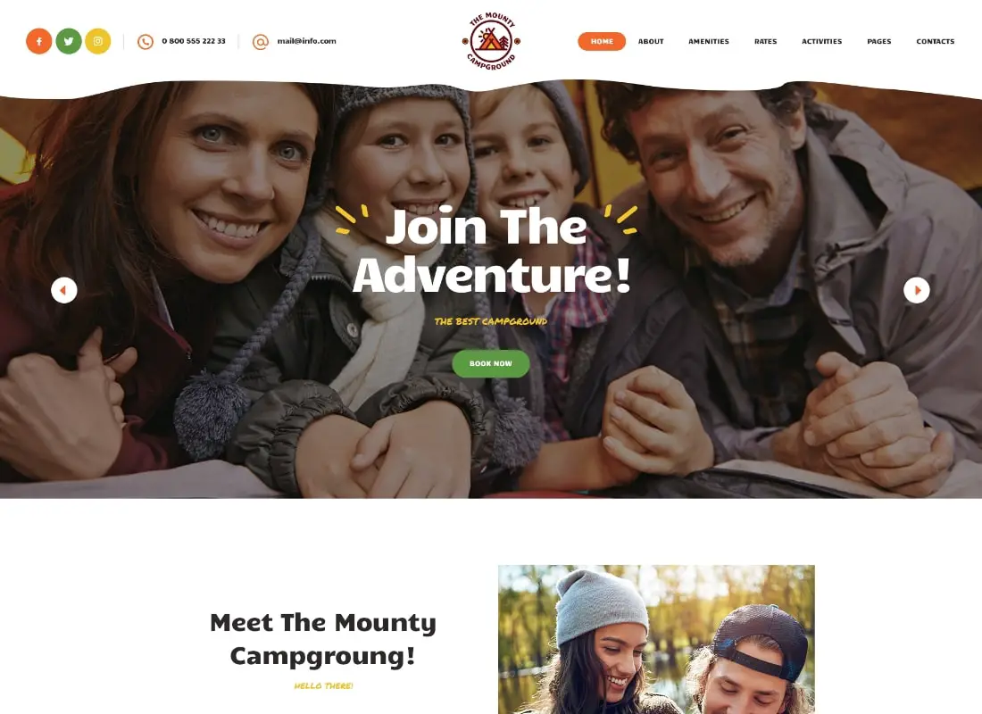 The Mounty | Campground & Camping WordPress Theme