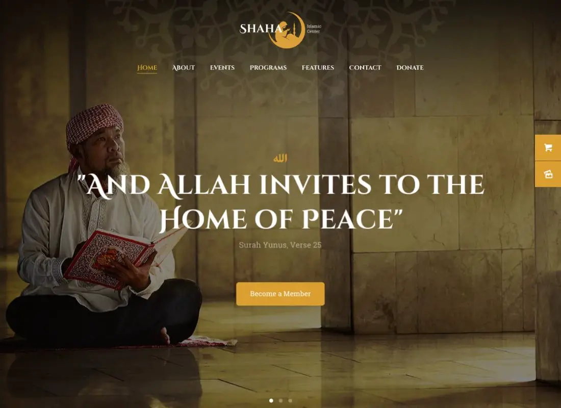 Shaha | Thème WordPress pour centre islamique et mosquée + RTL