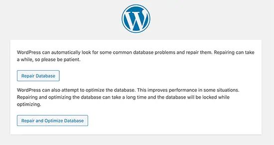 Réparer la base de données WordPress