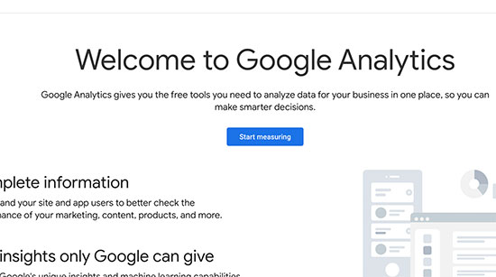Inscription à Google Analytics