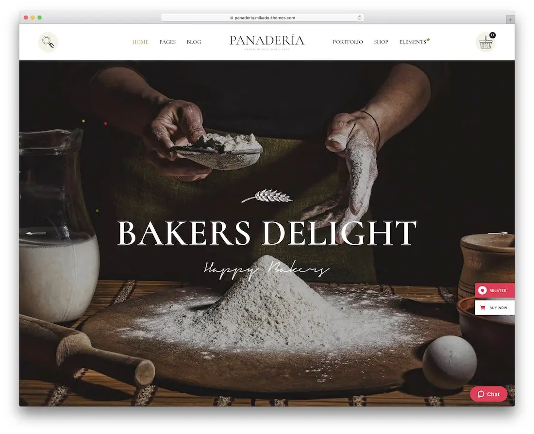 modèle de site Web de boulangerie panaderia