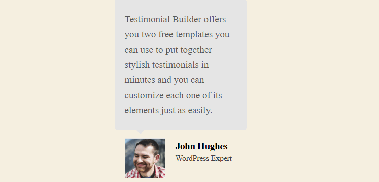 Un exemple de Testimonial Builder, l'un des plugins WordPress pour les témoignages