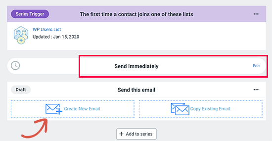 Sélectionnez quand envoyer un e-mail et créer un e-mail