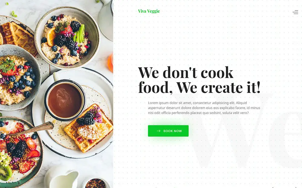 Viva Veggie - Thème WordPress pour cafés et restaurants