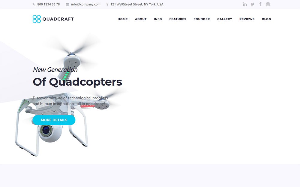Quadcraft - Thème WordPress de démarrage de drone