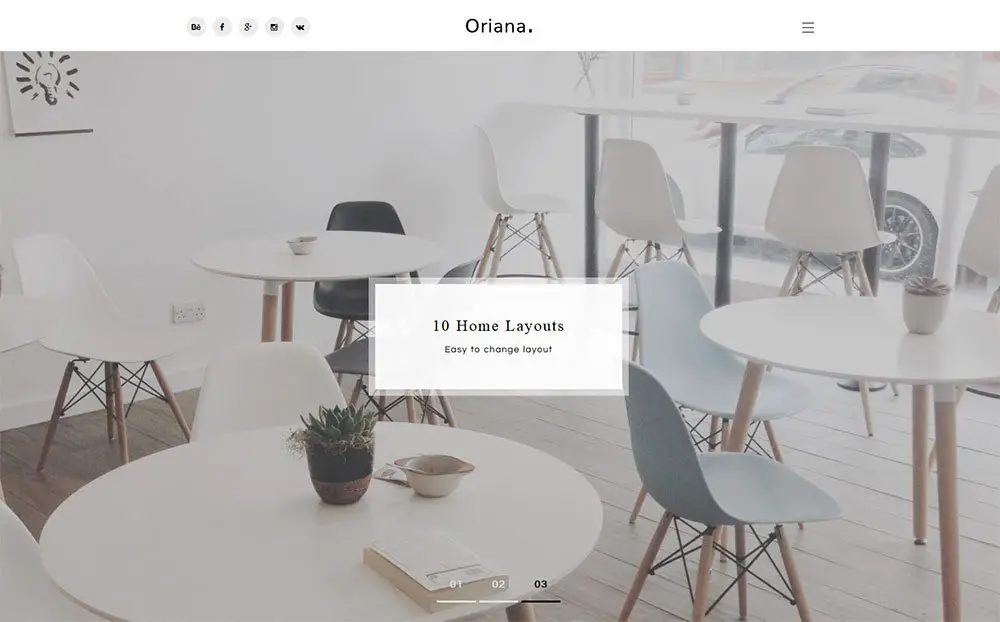 Oriana - Thème WordPress portefeuille minimal et photographie