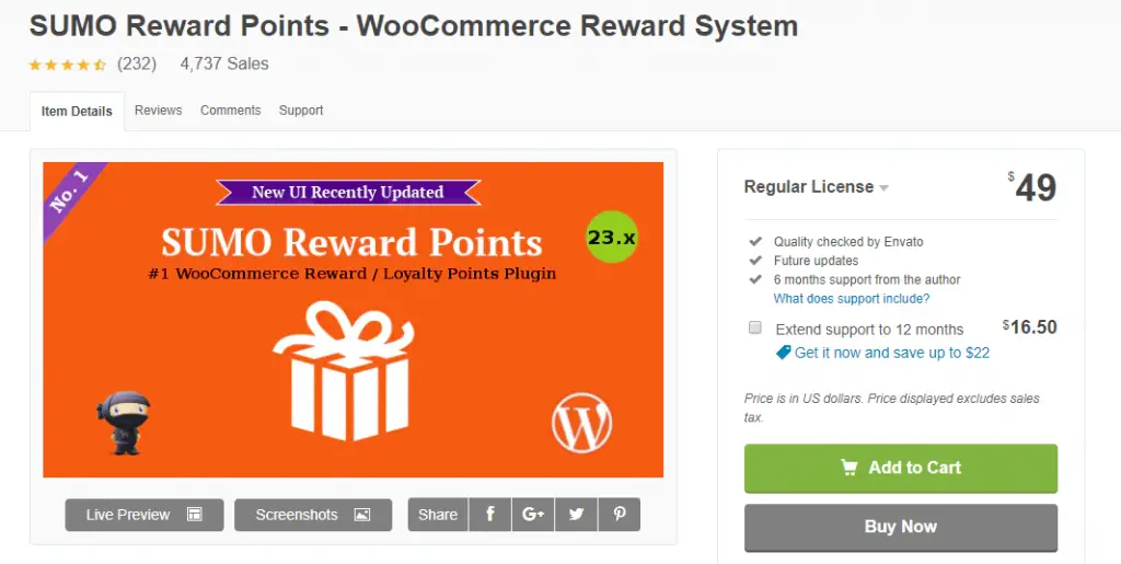 Plug-ins WooCommerce Points and Rewards 