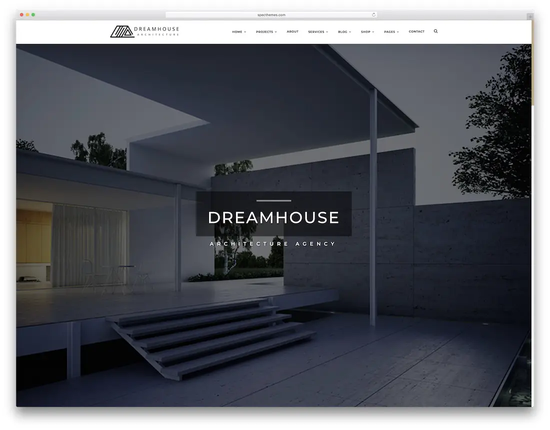 modèle de site Web de design d'intérieur dreamhouse