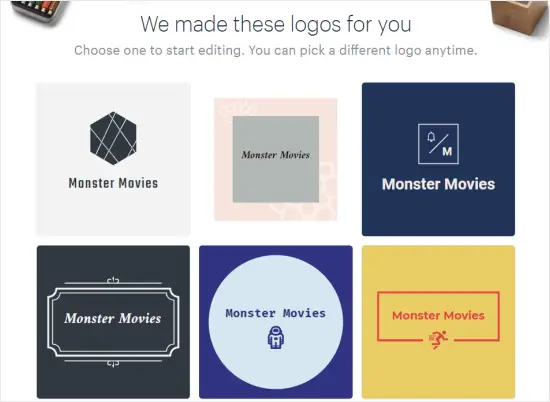 Logos pour Monster Movies créés par Hatchful