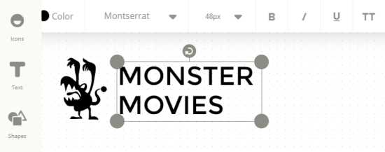 Logo Monster Movies créé avec le créateur de logo Ucraft