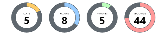 Un exemple de minuteur créé à l'aide de Countdown Builder