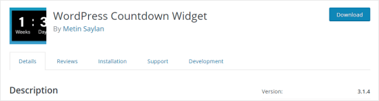 Le plugin WordPress Countdown Widget