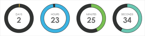 Un exemple de minuteur créé avec Countdown Timer Ultimate