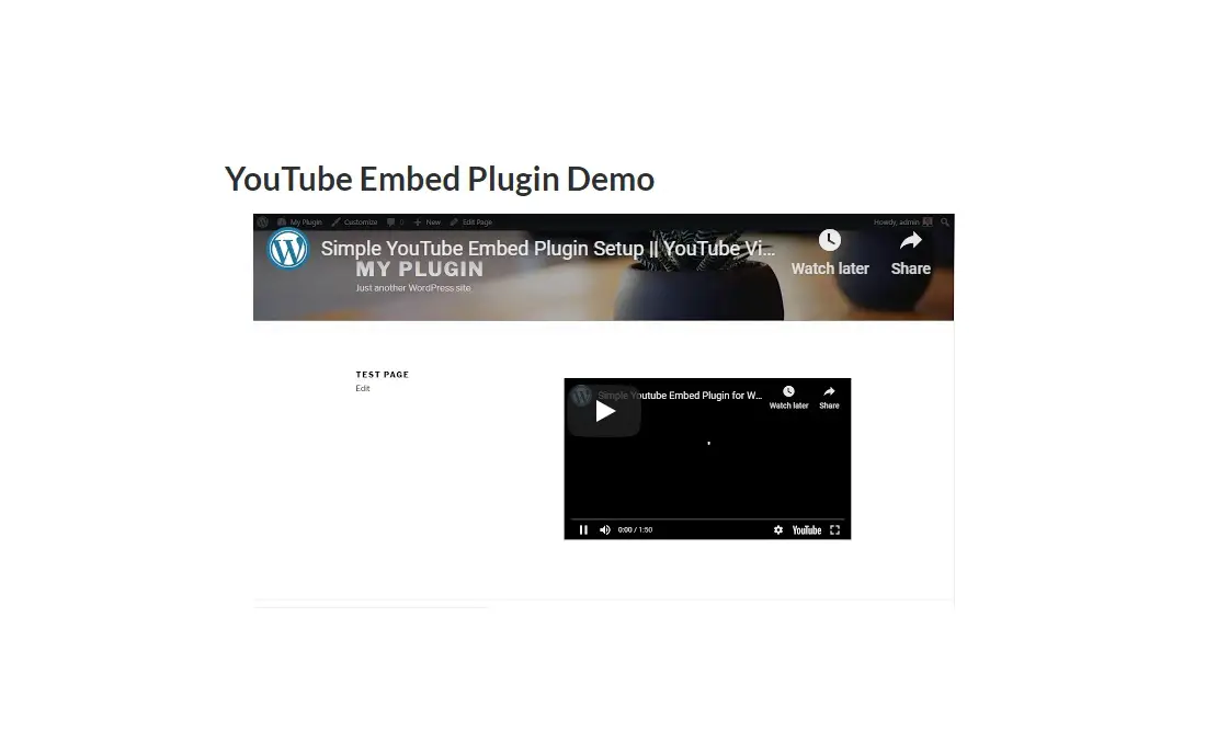 Plugin YouTube WordPress fonctionnel
