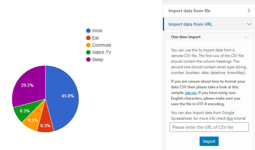 Importation de données à partir d'une URL.