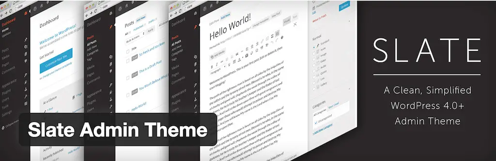Thème Admin Slate - Plugins WordPress