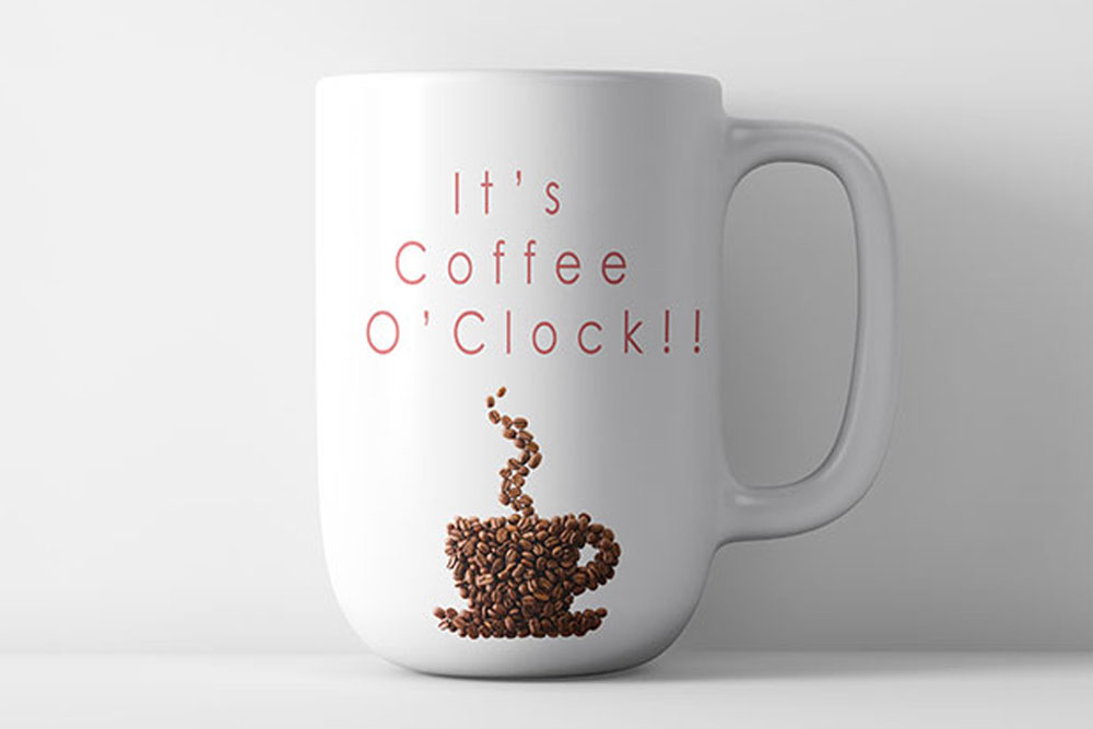 maquette de tasse de café minimale