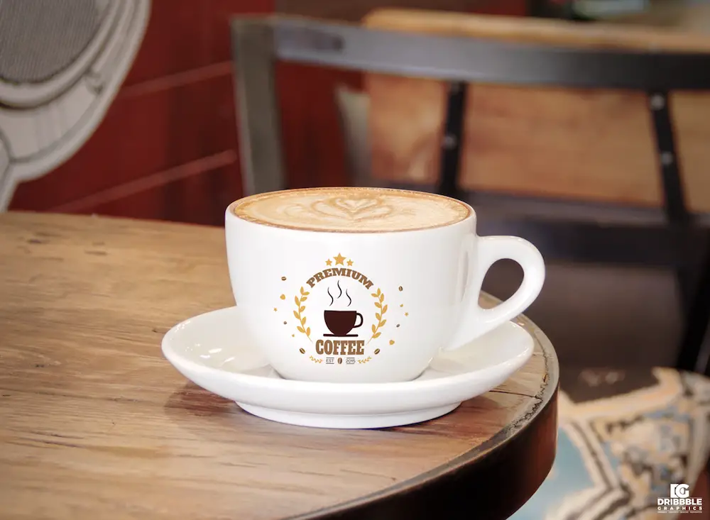 logo gratuit image de marque tasse de café maquette psd